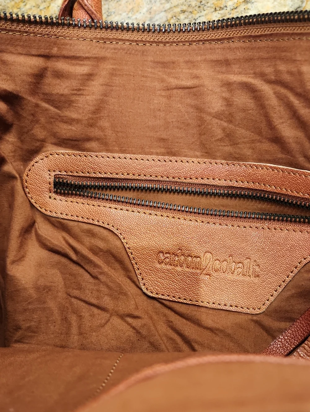 Carbon2Cobalt Sedgewick Leather Bag Copper New Without Tags